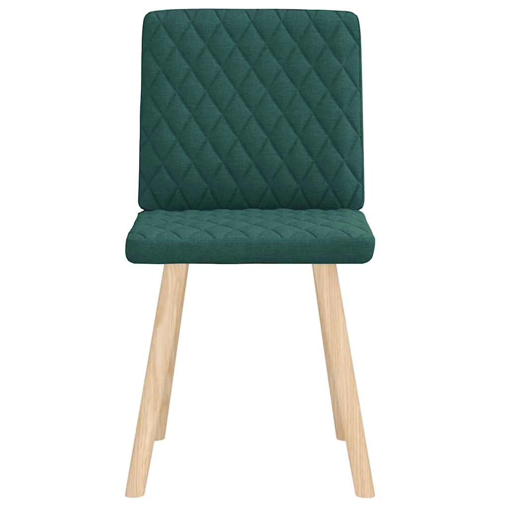 Sedie da Pranzo 2 pz Verde Scuro in Tessuto