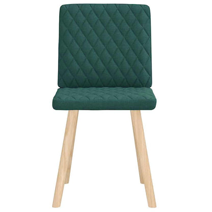 Sedie da Pranzo 2 pz Verde Scuro in Tessuto