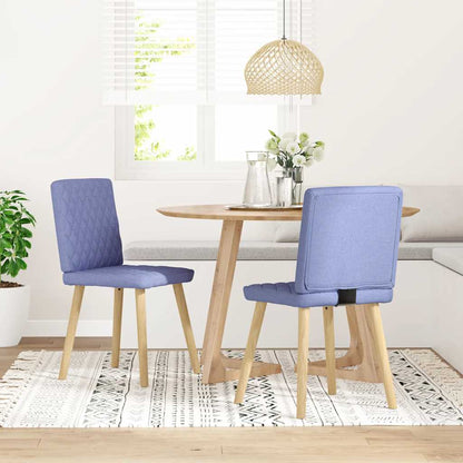 Sedie da Pranzo 2 pz Blu Jeans in Tessuto