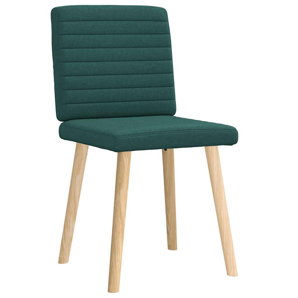 Sedie da Pranzo 2 pz Verde Scuro in Tessuto