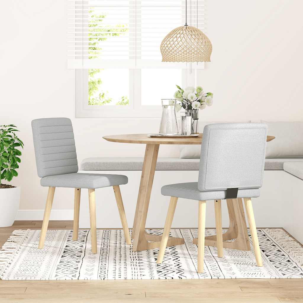 Sedie da Pranzo 2 pz Grigio Nuvola in Tessuto