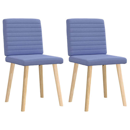 Sedie da Pranzo 2 pz Blu Jeans in Tessuto