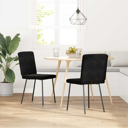 Sedie da Pranzo 2 pz Nere in Velluto