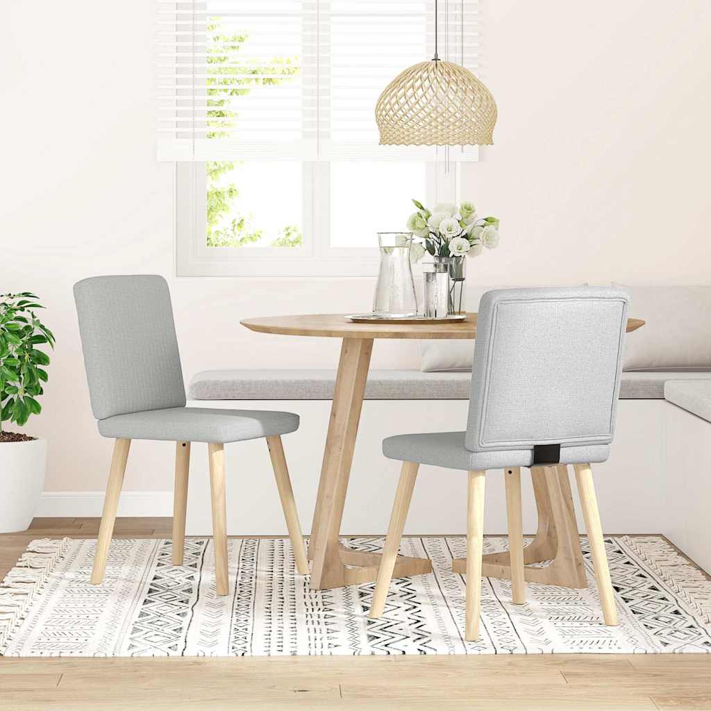 Sedie da Pranzo 2 pz Grigio Nuvola in Tessuto