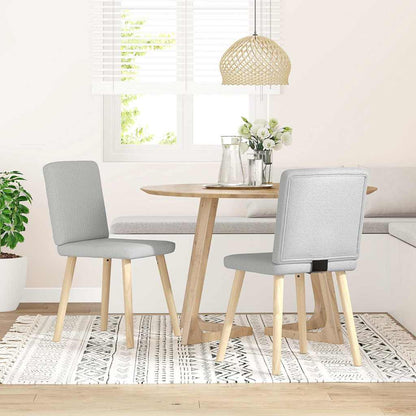Sedie da Pranzo 2 pz Grigio Nuvola in Tessuto