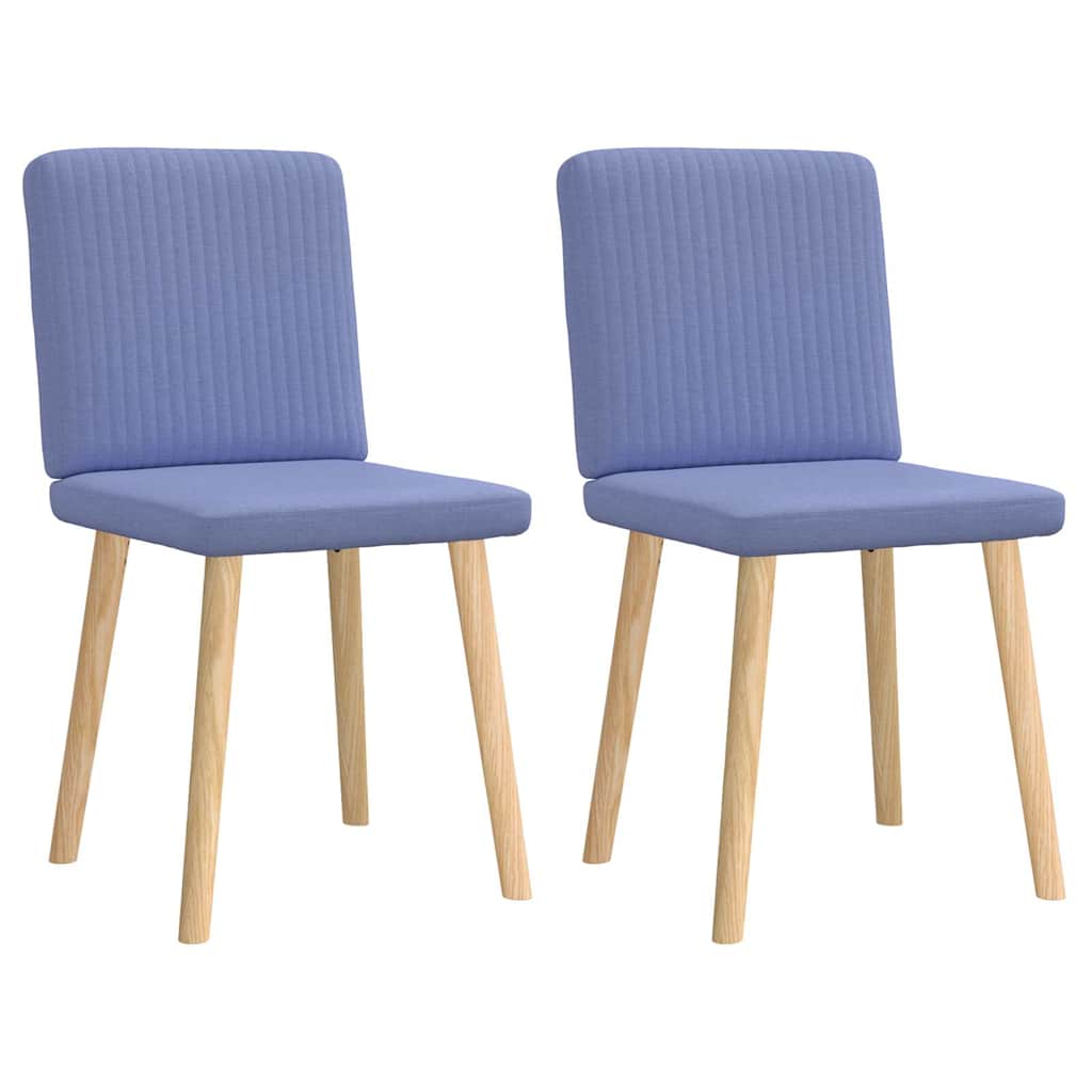 Sedie da Pranzo 2 pz Blu Jeans in Tessuto