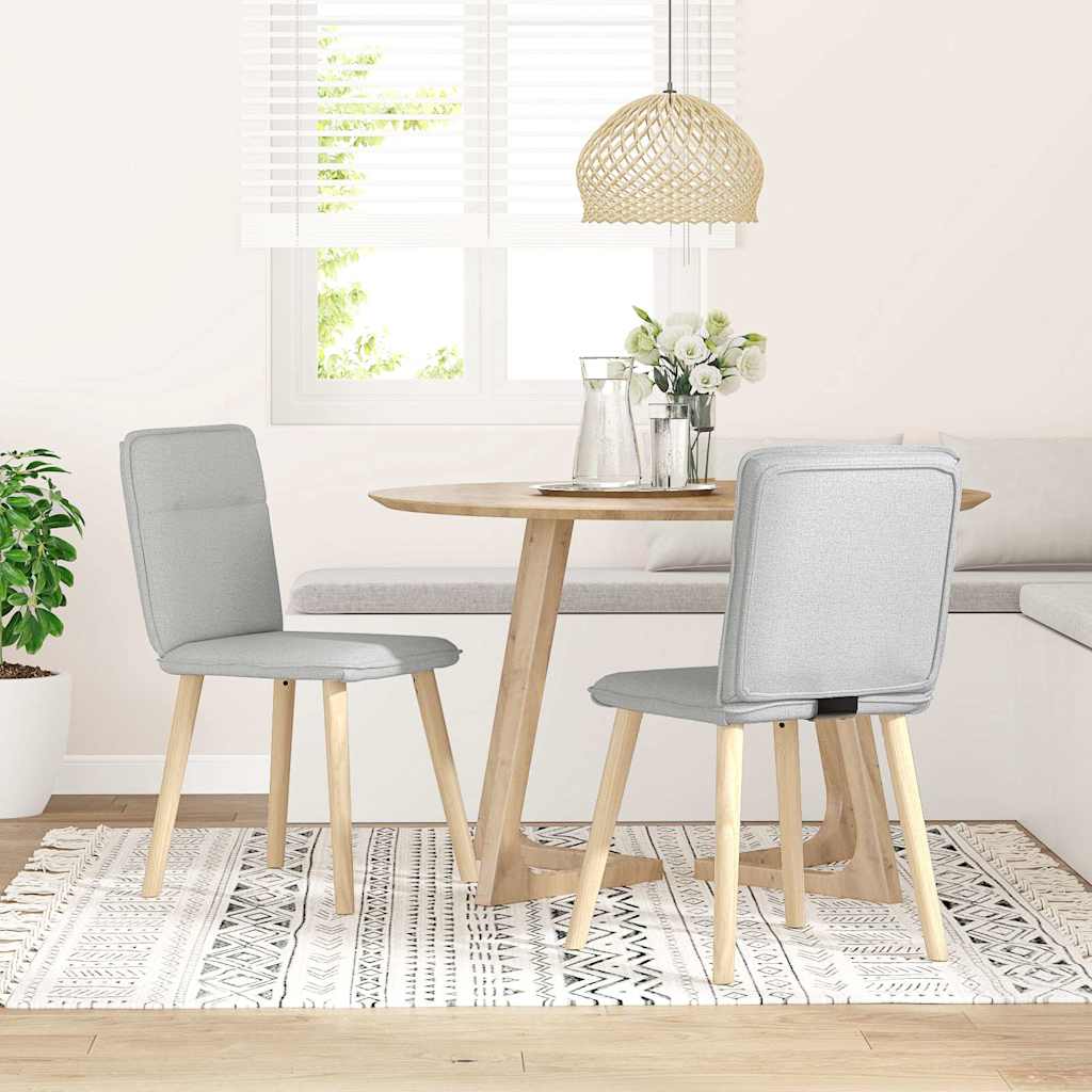 Sedie da Pranzo 2 pz Grigio Nuvola in Tessuto