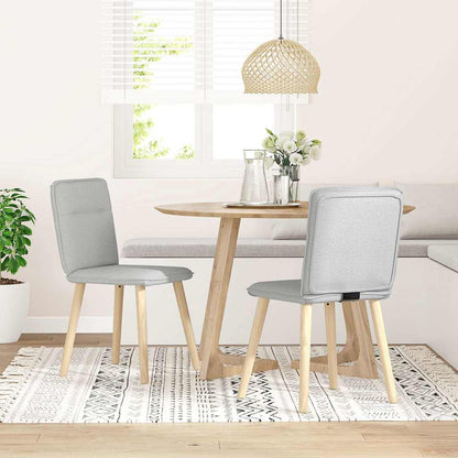 Sedie da Pranzo 2 pz Grigio Nuvola in Tessuto