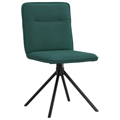 Sedie da Pranzo 2 pz Verde Scuro in Tessuto