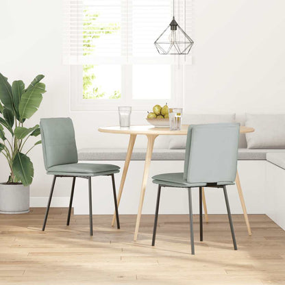 Sedie da Pranzo 2 pz Grigio Chiaro in Velluto