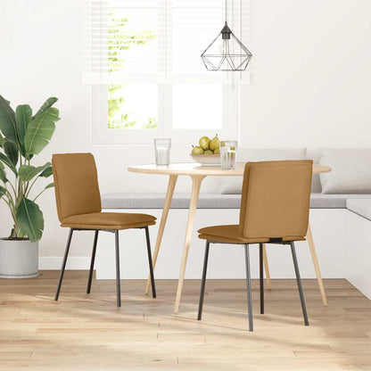 Sedie da Pranzo 2 pz Marroni in Velluto
