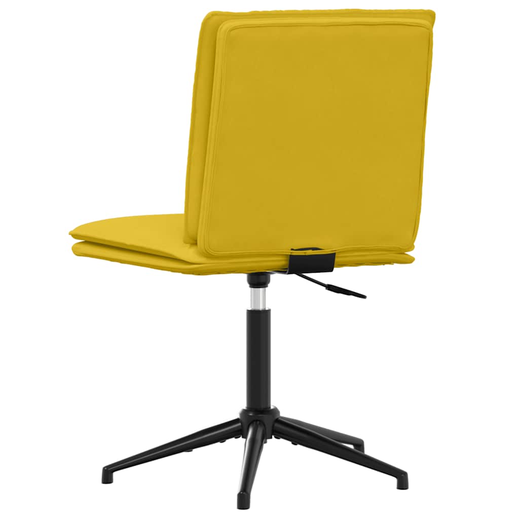 Sedia da Pranzo Giallo in Velluto