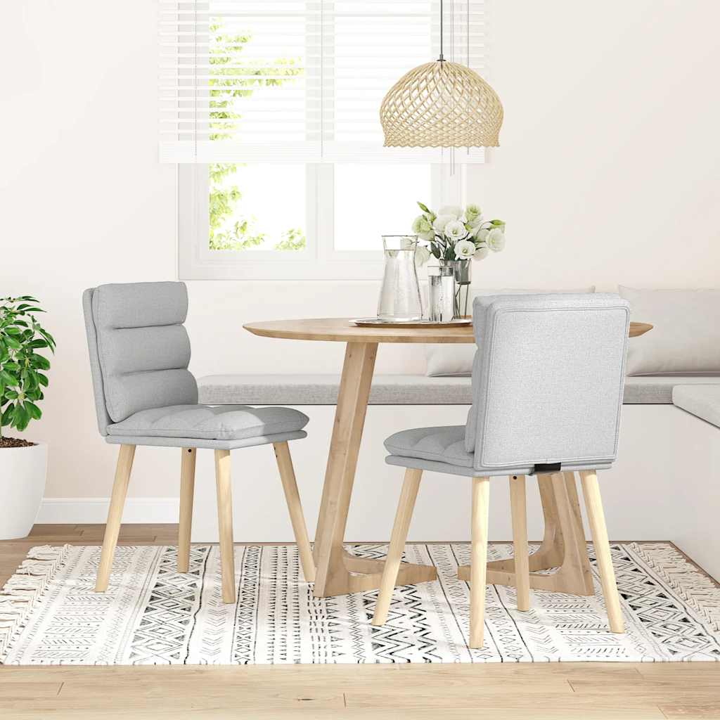 Sedie da Pranzo 2 pz Grigio Nuvola in Tessuto