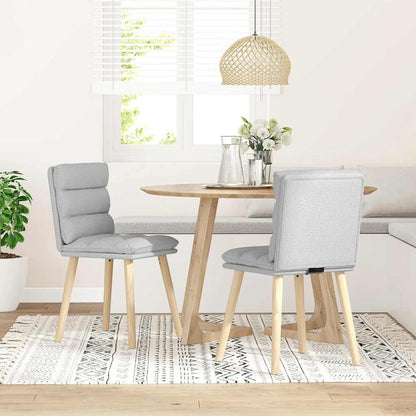 Sedie da Pranzo 2 pz Grigio Nuvola in Tessuto