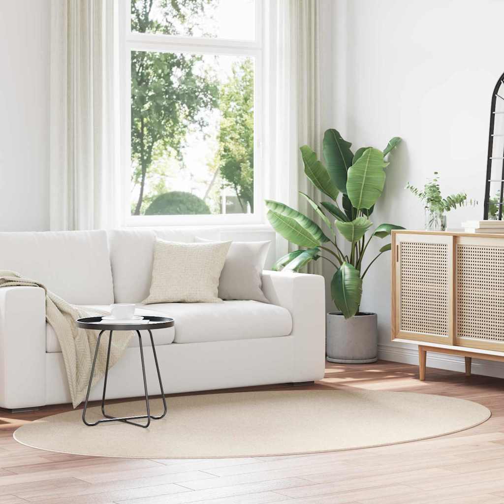 Tappeti per area Ovale HUARTE Beige 160 x 230 cm
