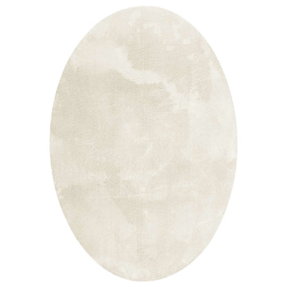 Tappeti per area Ovale HUARTE Crema 120 x 170 cm