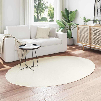 Tappeti per area Ovale HUARTE Crema 140 x 200 cm