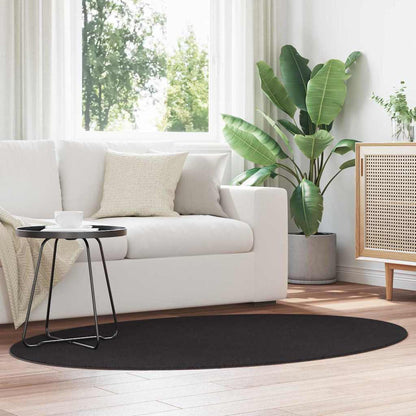 Tappeti per area Ovale HUARTE Nero 120 x 170 cm 100% Poliestere