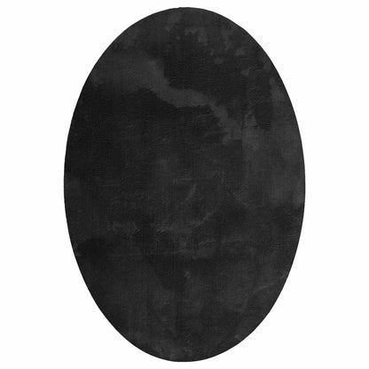 Tappeti per area Ovale HUARTE Nero 120 x 170 cm 100% Poliestere