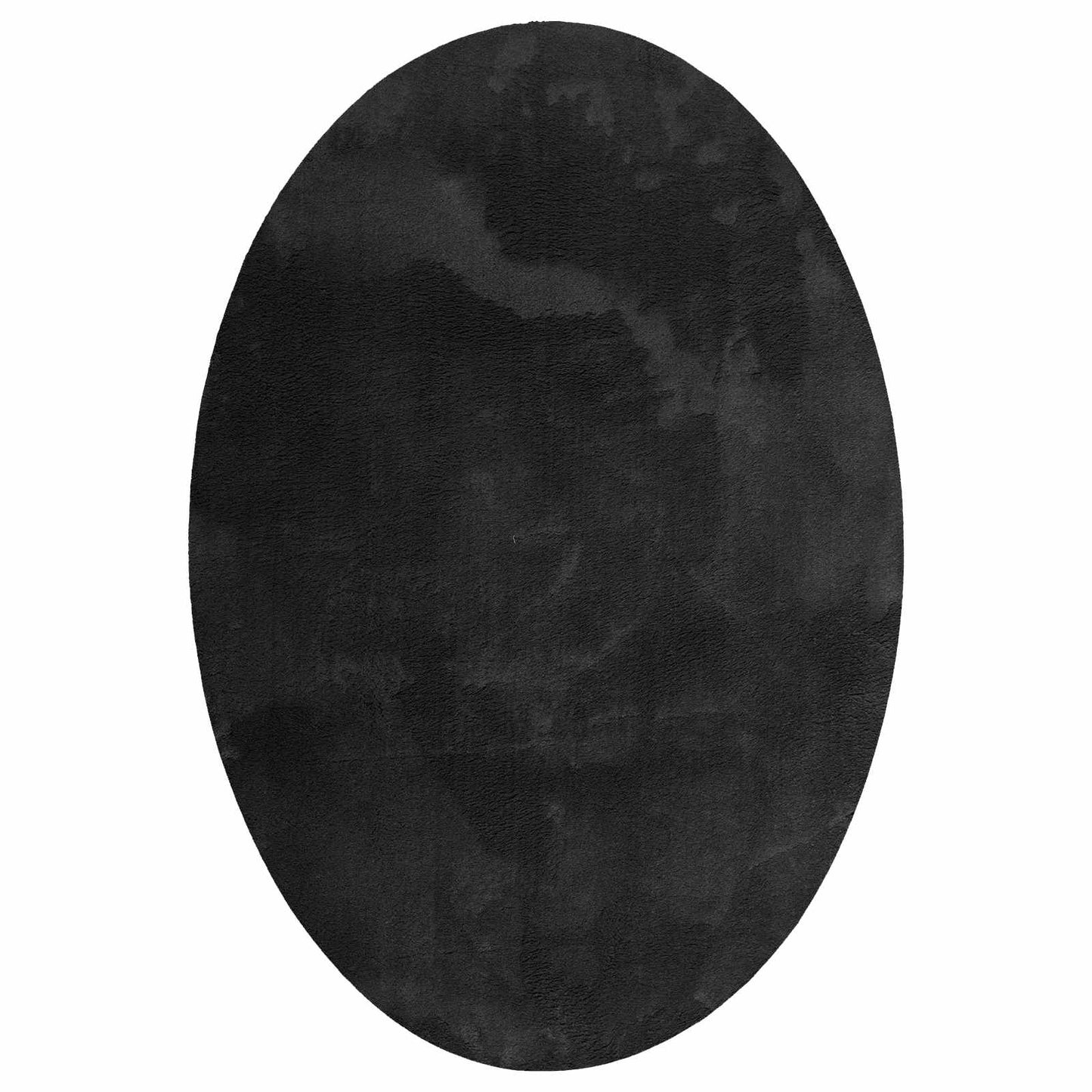 Tappeti per area Ovale HUARTE Nero 140 x 200 cm 100% Poliestere