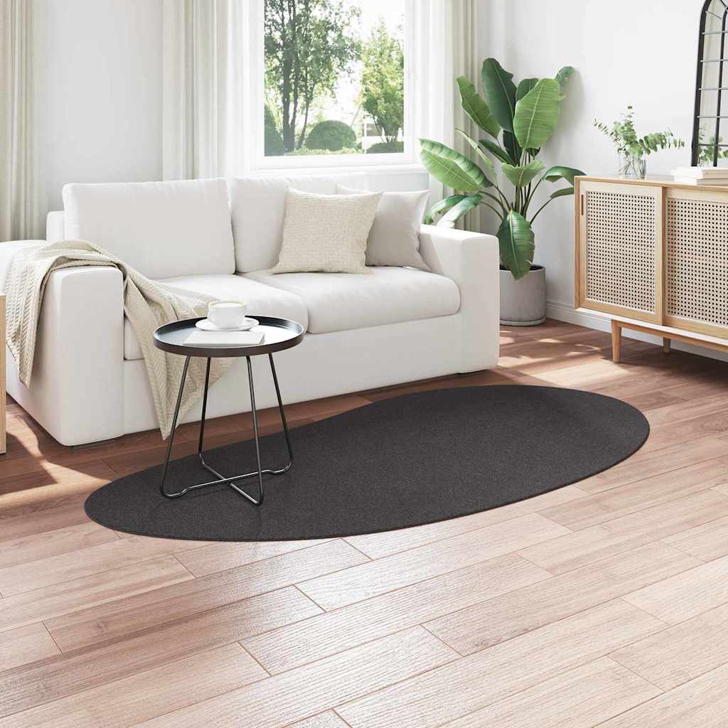 Tappeti per area HUARTE Antracite 100 x 200 cm Poliestere