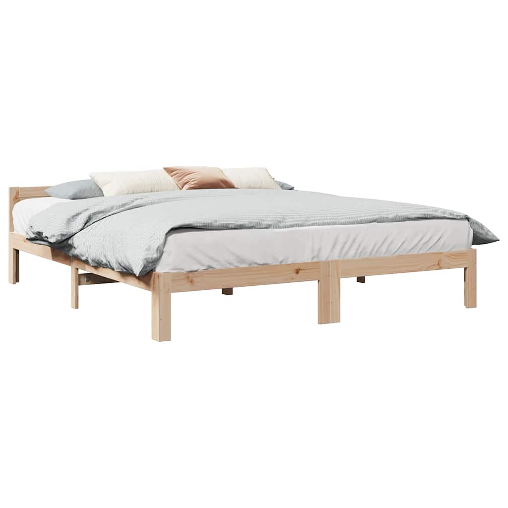 Giroletto senza Materasso 180x200 cm in Legno Massello di Pino