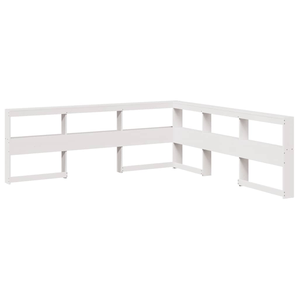 Testiera Libreria a L 180 cm in Legno Massello di Pino