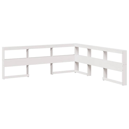Testiera Libreria a L 180 cm in Legno Massello di Pino