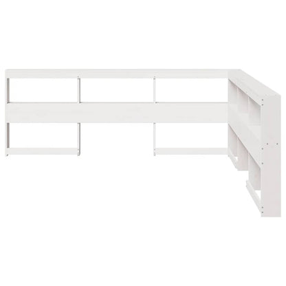 Testiera Libreria a L 180 cm in Legno Massello di Pino