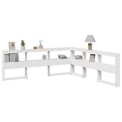 Testiera Libreria a L 180 cm in Legno Massello di Pino