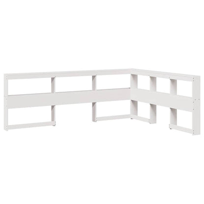 Testiera Libreria a L 160 cm in Legno Massello di Pino