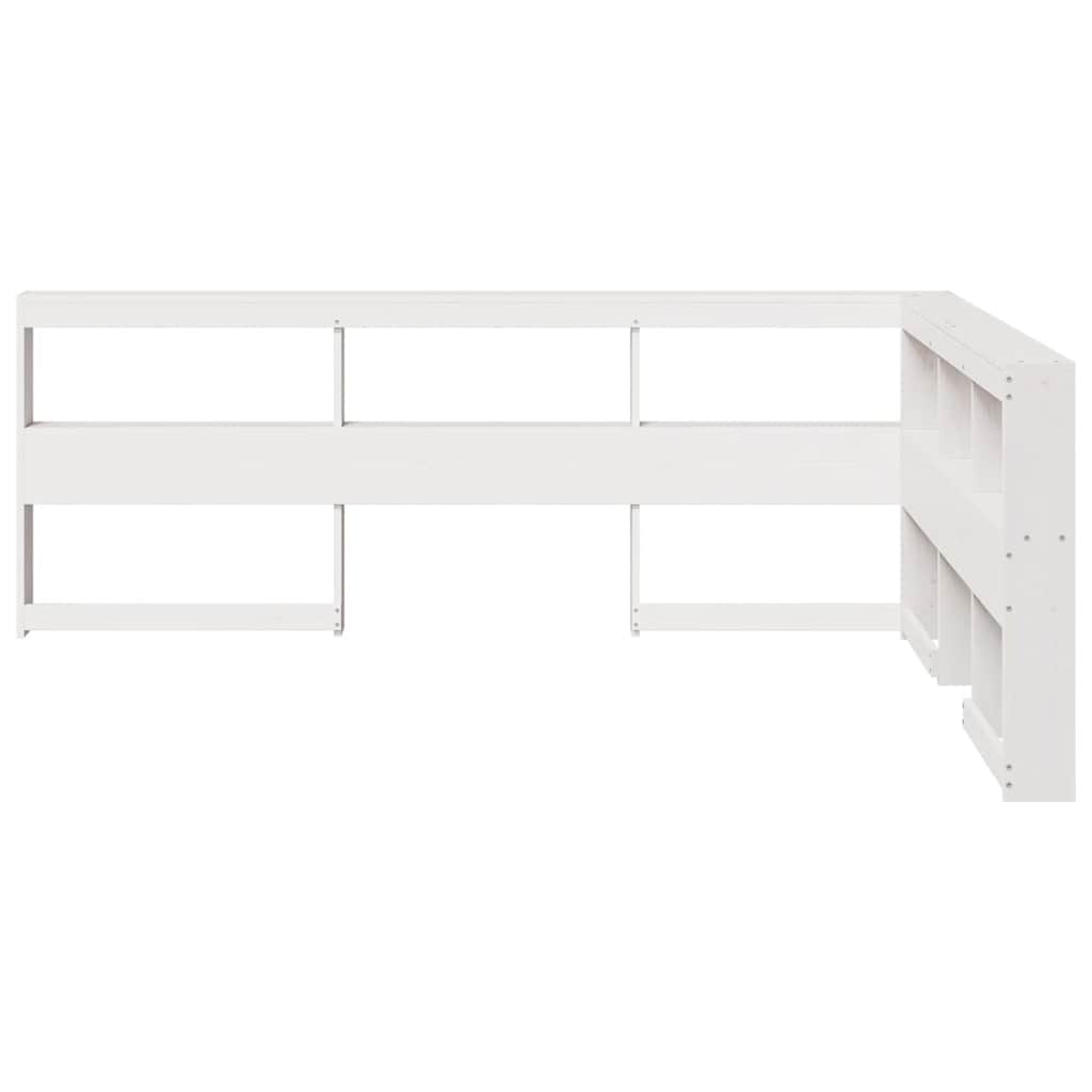 Testiera Libreria a L 160 cm in Legno Massello di Pino