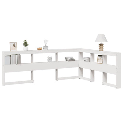 Testiera Libreria a L 160 cm in Legno Massello di Pino
