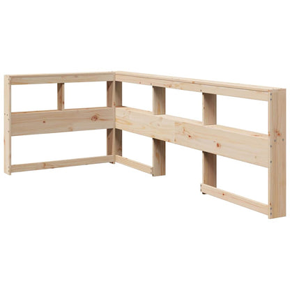 Testiera Libreria a L 90 cm in Legno Massello di Pino