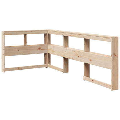 Testiera Libreria a L 80 cm in Legno Massello di Pino