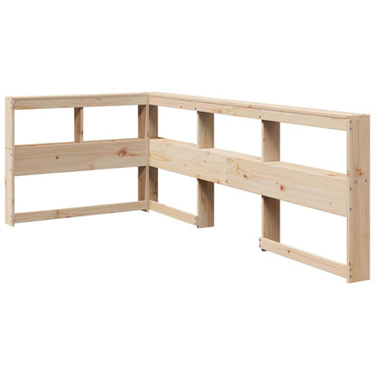 Testiera Libreria a L 90 cm in Legno Massello di Pino