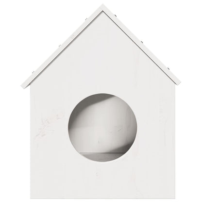 Cuccia per Gatti Bianca 41x50x50 cm in Legno Massello di Pino
