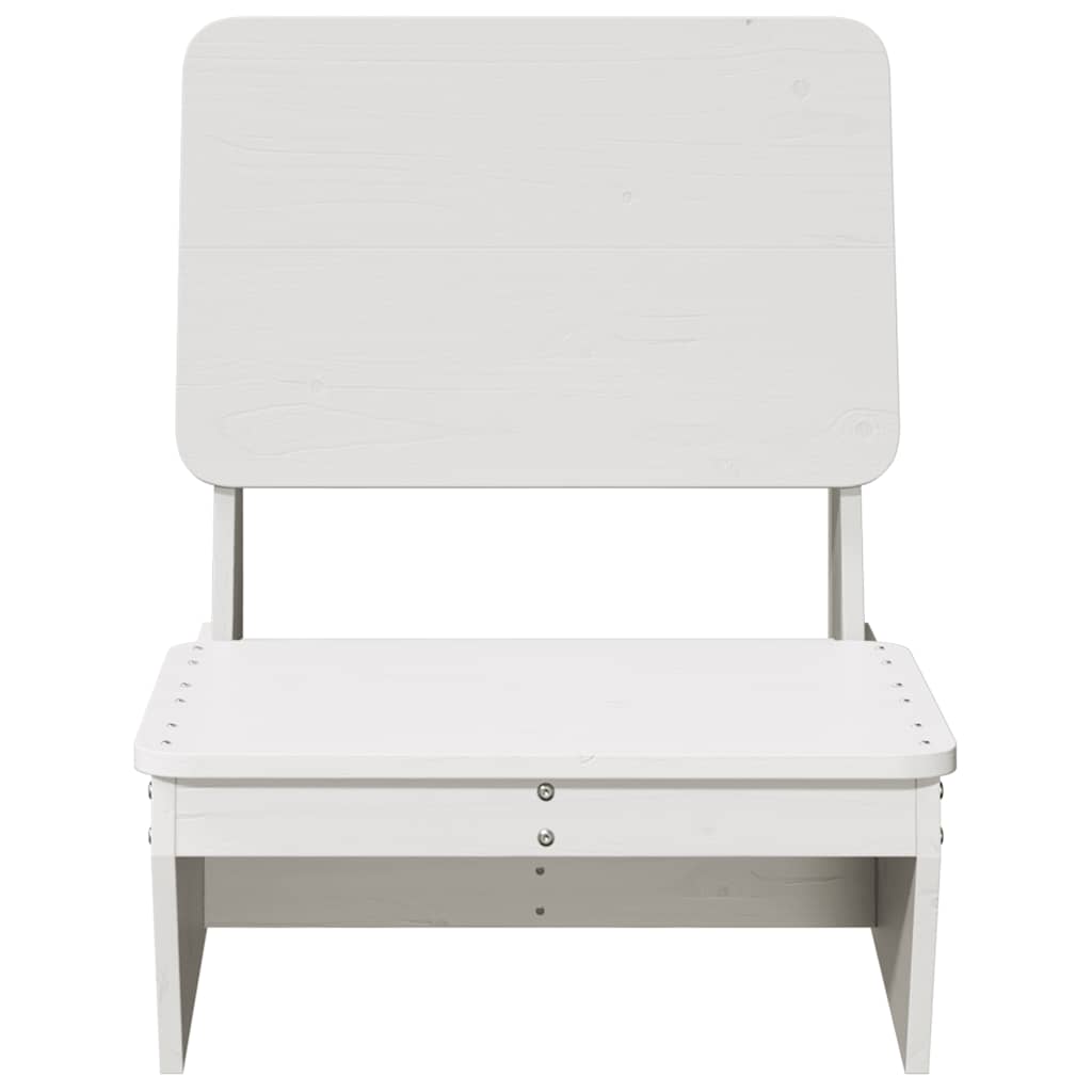 Sedia da Giardino Bianca 60x64x70,5cm in Legno Massello di Pino