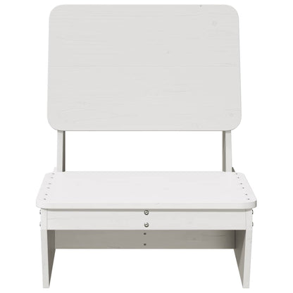 Sedia da Giardino Bianca 60x64x70,5cm in Legno Massello di Pino