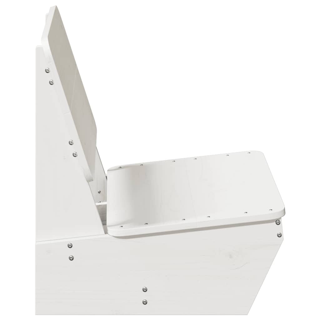 Sedia da Giardino Bianca 60x64x70,5cm in Legno Massello di Pino