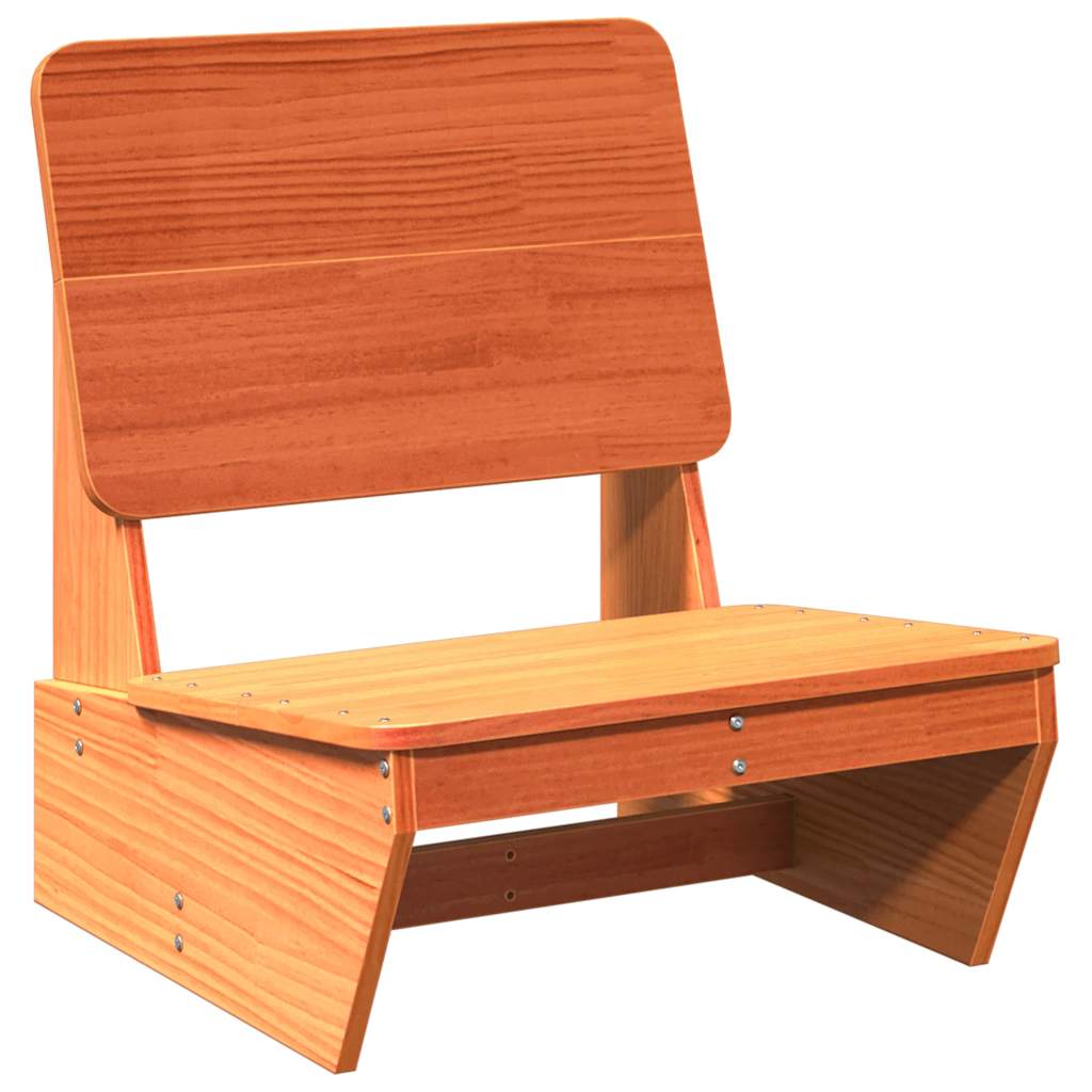 Sedia da Giardino Marrone Cera 60x64x70,5cm Legno Massello Pino