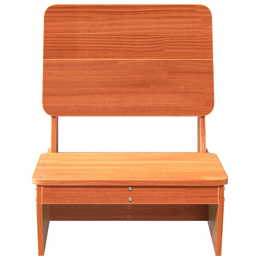 Sedia da Giardino Marrone Cera 60x64x70,5cm Legno Massello Pino