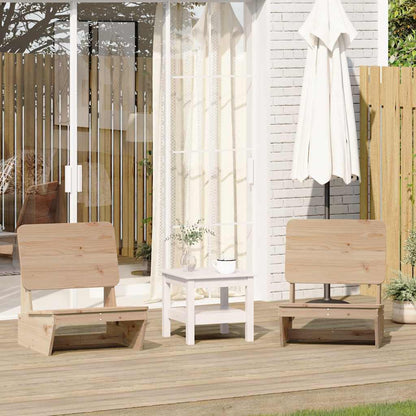 Sedie da Giardino 2 pz 60x64x70,5 cm Legno Massello di Pino