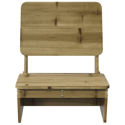 Sedie da Giardino 2 pz 60x64x70,5cm in Legno di Pino Impregnato