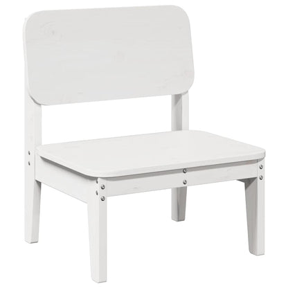 Sedia da Giardino Bianca 60x52,5x72cm in Legno Massello di Pino