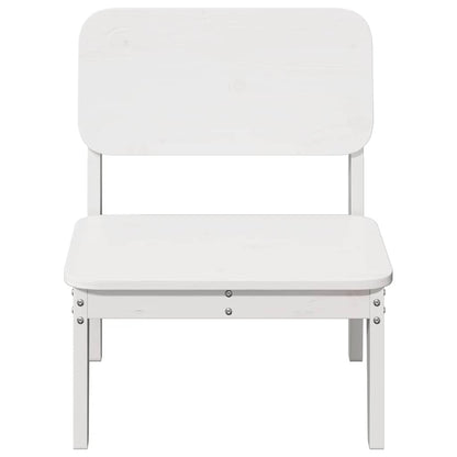 Sedia da Giardino Bianca 60x52,5x72cm in Legno Massello di Pino