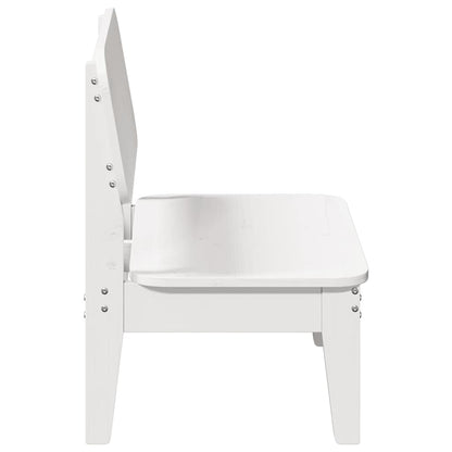 Sedia da Giardino Bianca 60x52,5x72cm in Legno Massello di Pino