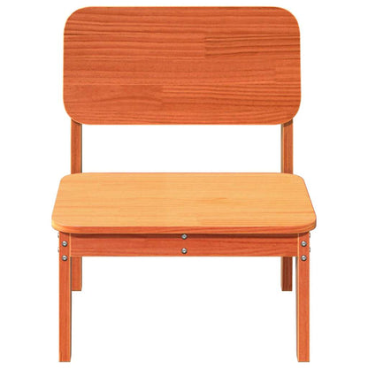 Sedia da Giardino Marrone Cera 60x52,5x72cm Legno Massello Pino