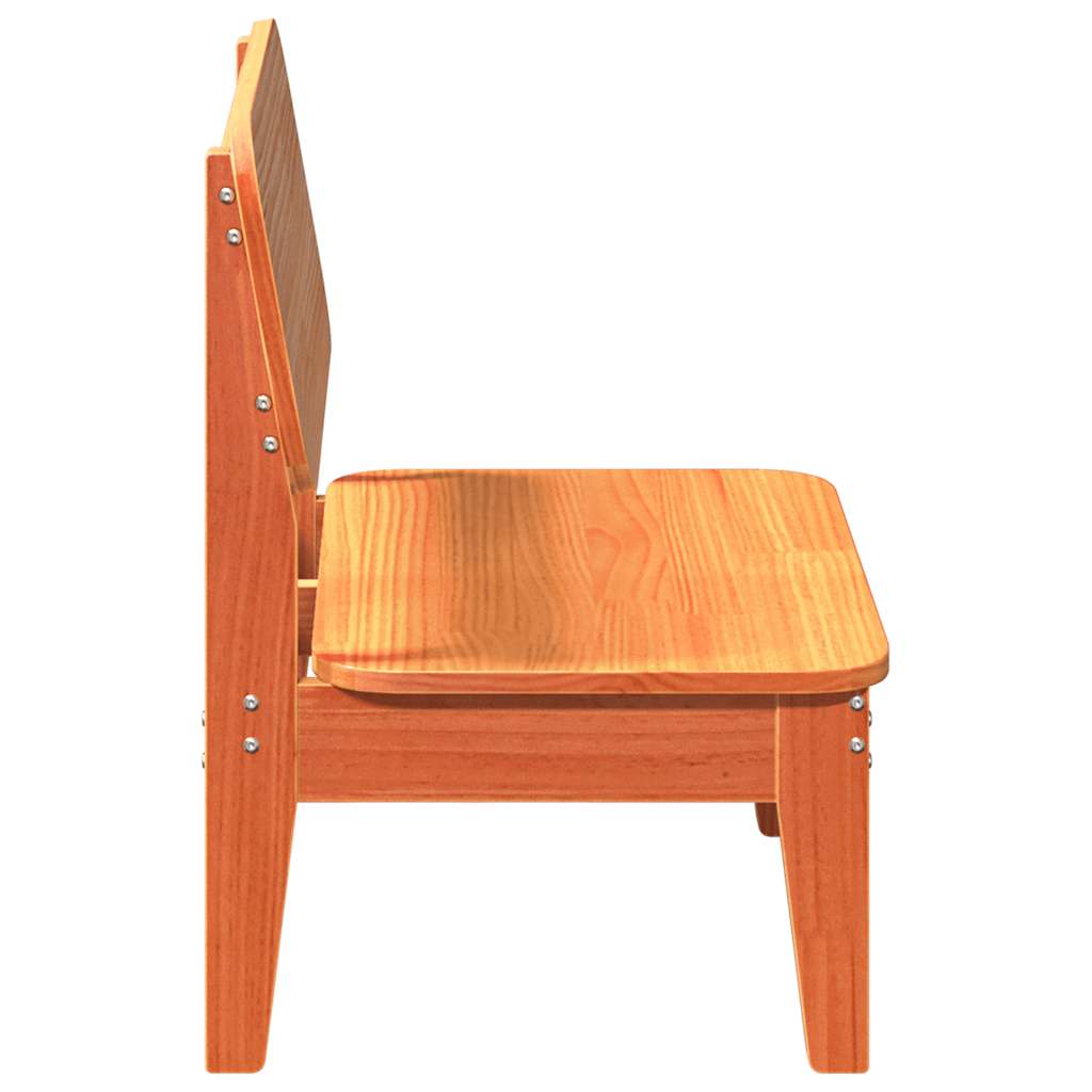 Sedia da Giardino Marrone Cera 60x52,5x72cm Legno Massello Pino