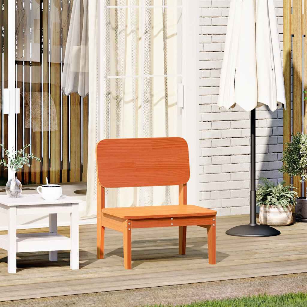 Sedia da Giardino Marrone Cera 60x52,5x72cm Legno Massello Pino